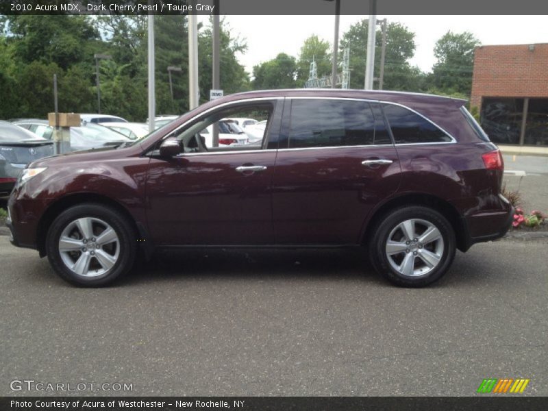 Dark Cherry Pearl / Taupe Gray 2010 Acura MDX