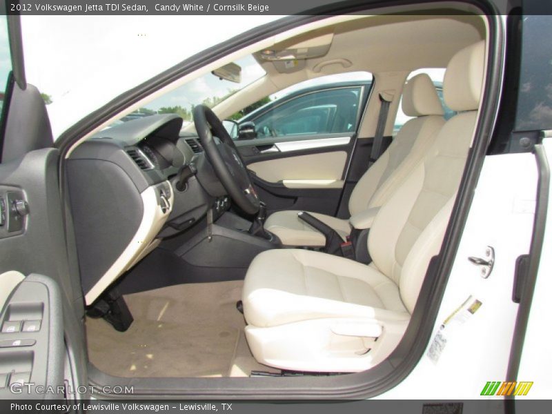 Candy White / Cornsilk Beige 2012 Volkswagen Jetta TDI Sedan