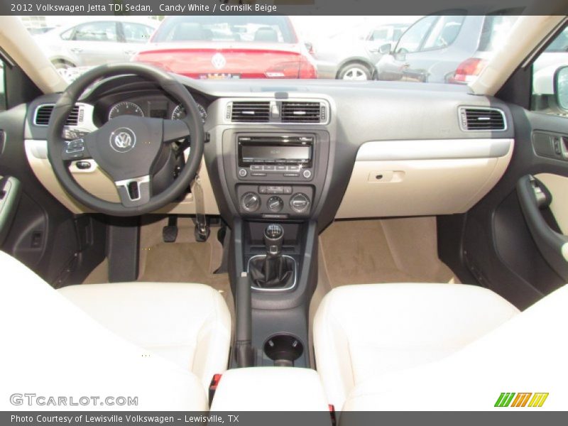 Candy White / Cornsilk Beige 2012 Volkswagen Jetta TDI Sedan