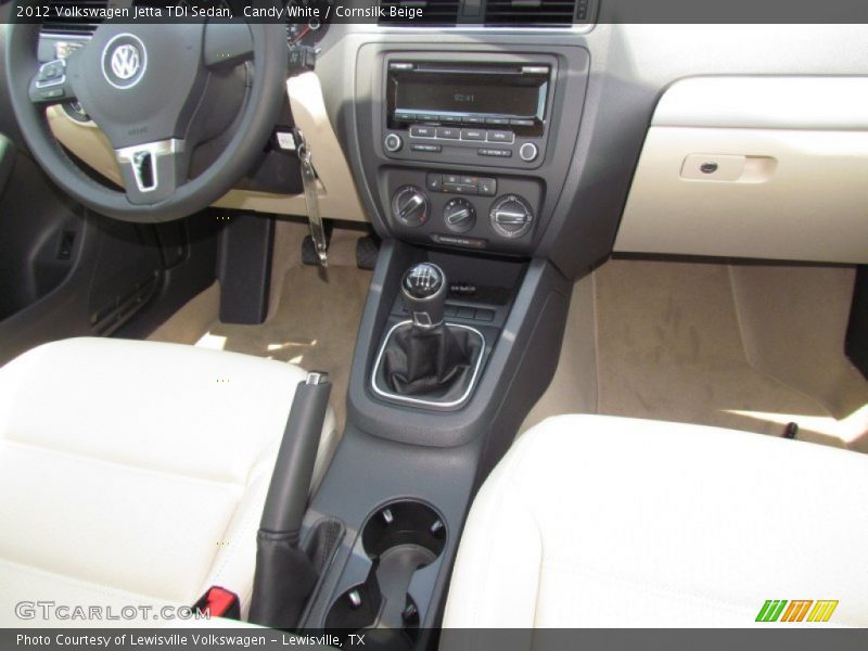 Candy White / Cornsilk Beige 2012 Volkswagen Jetta TDI Sedan