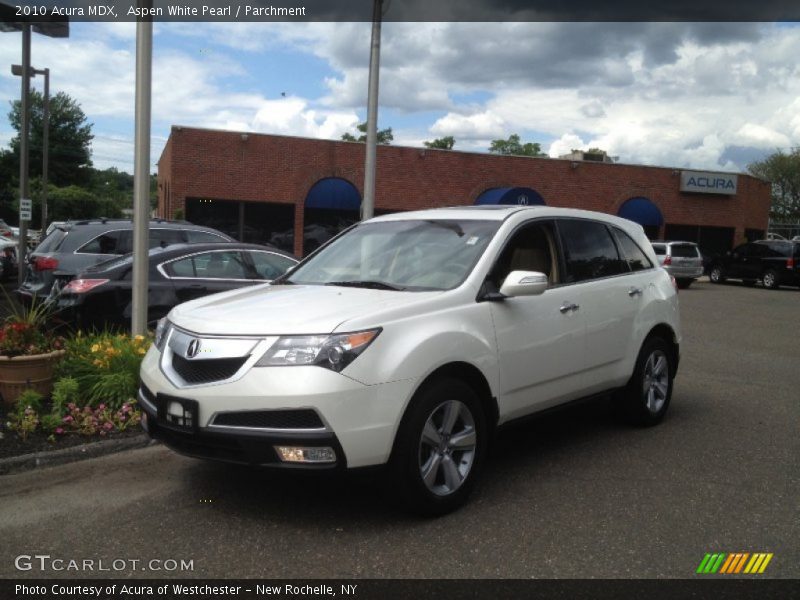 Aspen White Pearl / Parchment 2010 Acura MDX