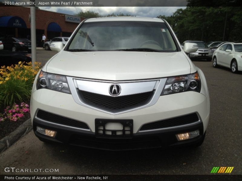 Aspen White Pearl / Parchment 2010 Acura MDX