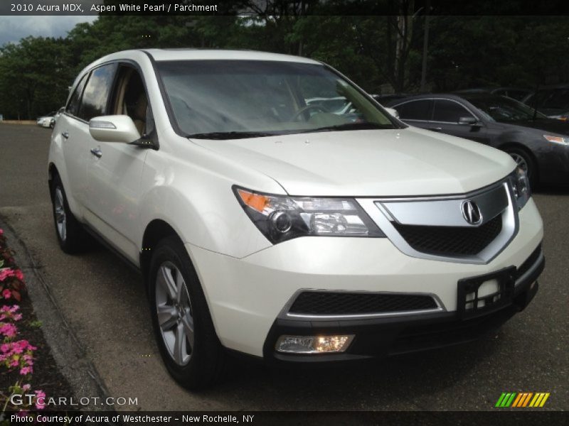 Aspen White Pearl / Parchment 2010 Acura MDX