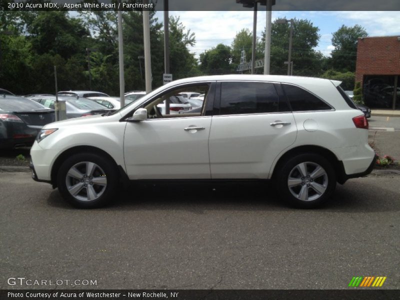 Aspen White Pearl / Parchment 2010 Acura MDX