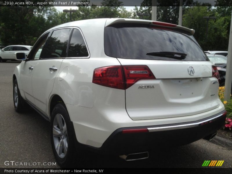 Aspen White Pearl / Parchment 2010 Acura MDX