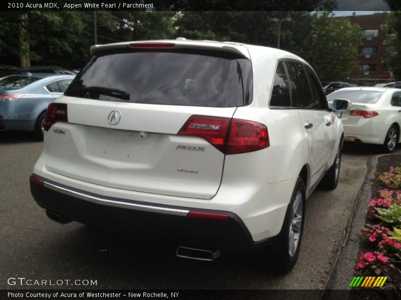 Aspen White Pearl / Parchment 2010 Acura MDX