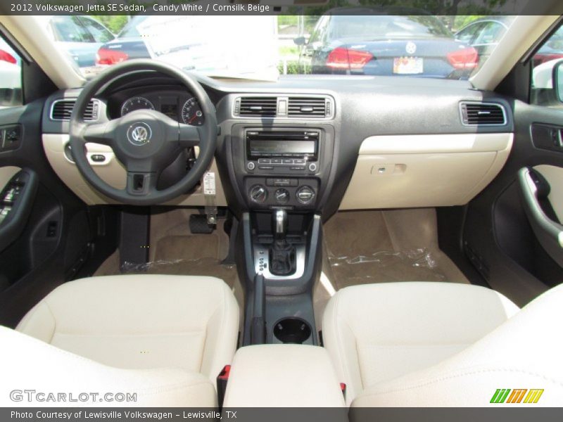 Candy White / Cornsilk Beige 2012 Volkswagen Jetta SE Sedan