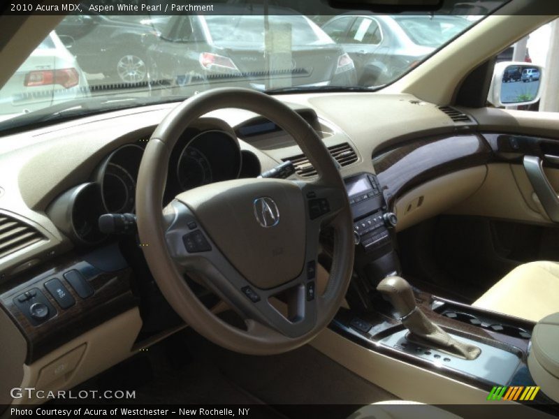 Aspen White Pearl / Parchment 2010 Acura MDX