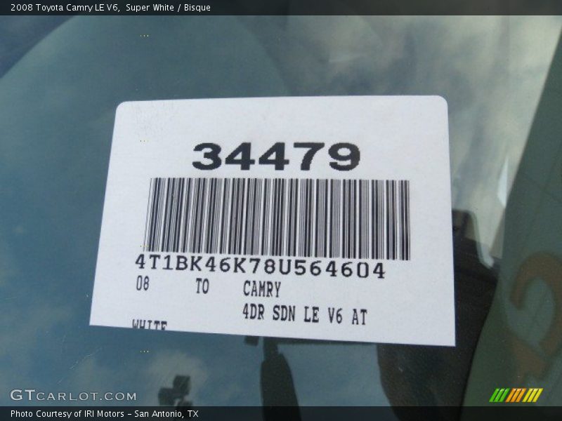 Super White / Bisque 2008 Toyota Camry LE V6
