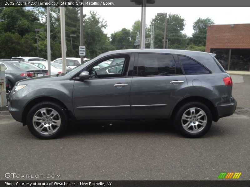 Sterling Gray Metallic / Ebony 2009 Acura MDX Technology