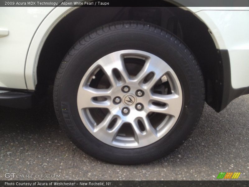 Aspen White Pearl / Taupe 2009 Acura MDX Technology