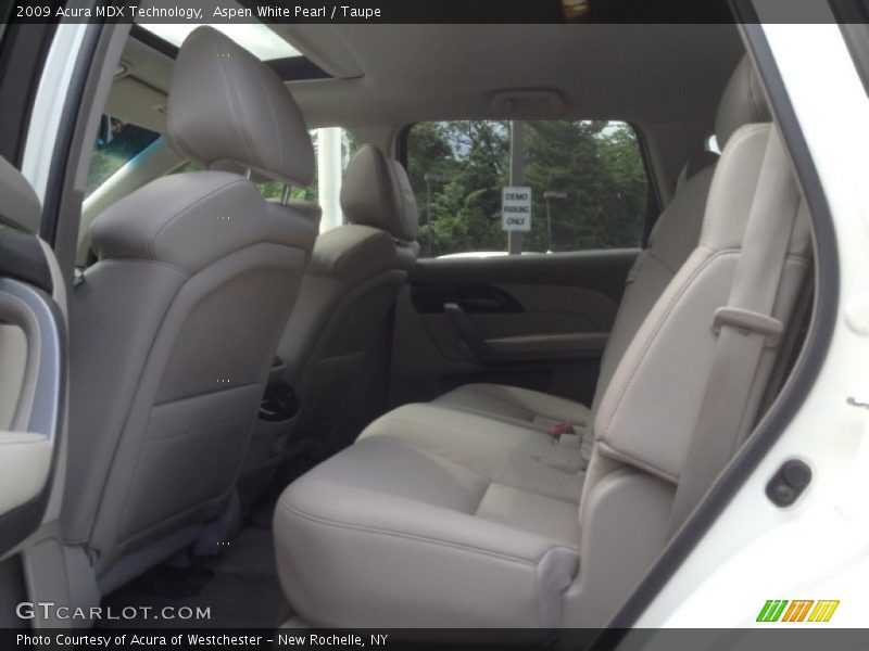 Aspen White Pearl / Taupe 2009 Acura MDX Technology