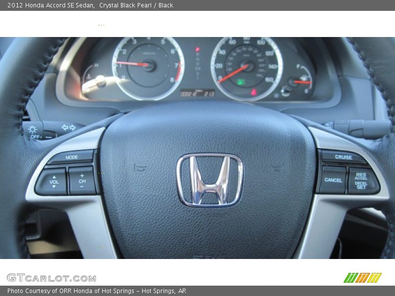 Crystal Black Pearl / Black 2012 Honda Accord SE Sedan