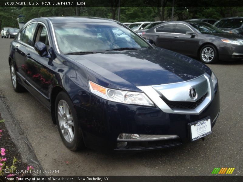Royal Blue Pearl / Taupe 2009 Acura TL 3.5