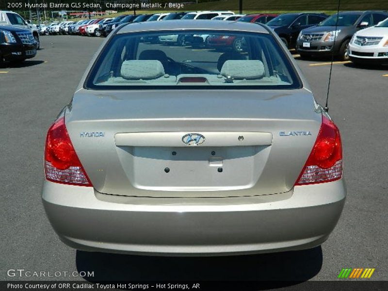 Champagne Metallic / Beige 2005 Hyundai Elantra GLS Sedan