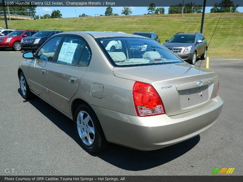 Champagne Metallic / Beige 2005 Hyundai Elantra GLS Sedan