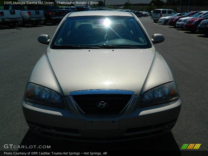 Champagne Metallic / Beige 2005 Hyundai Elantra GLS Sedan