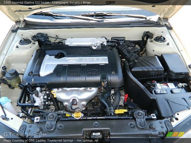 Champagne Metallic / Beige 2005 Hyundai Elantra GLS Sedan