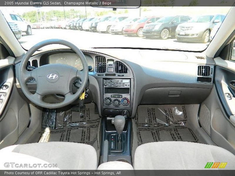 Champagne Metallic / Beige 2005 Hyundai Elantra GLS Sedan