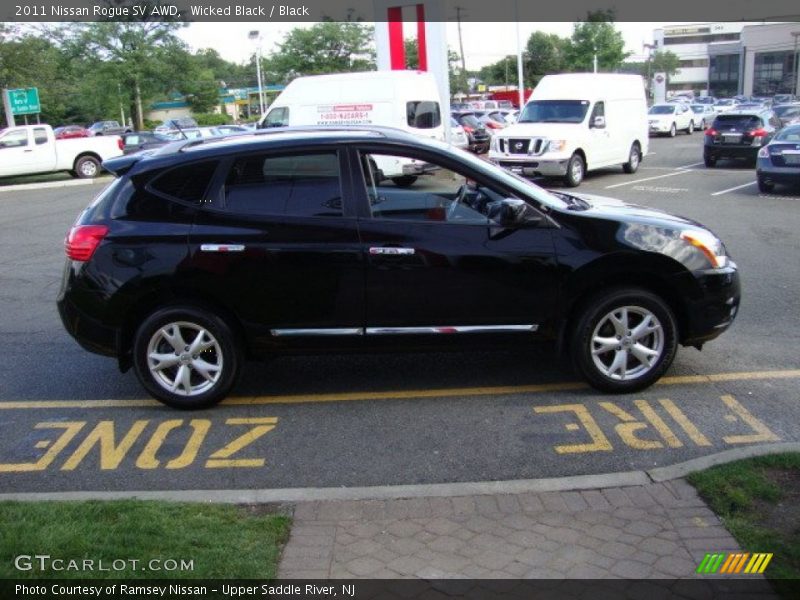 Wicked Black / Black 2011 Nissan Rogue SV AWD