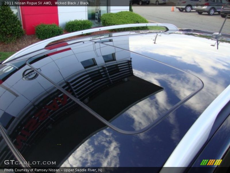 Wicked Black / Black 2011 Nissan Rogue SV AWD