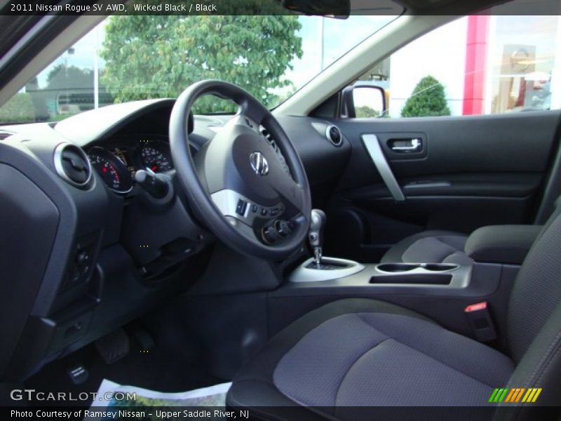 Wicked Black / Black 2011 Nissan Rogue SV AWD