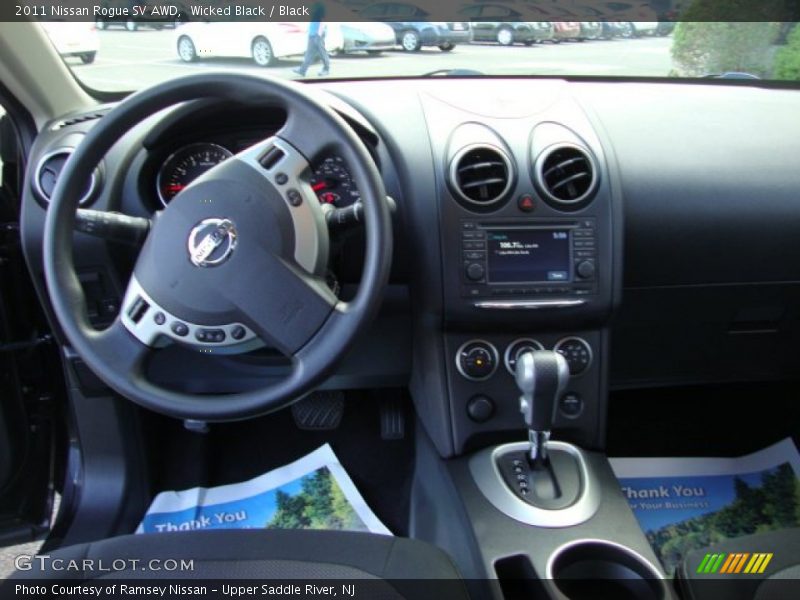 Wicked Black / Black 2011 Nissan Rogue SV AWD