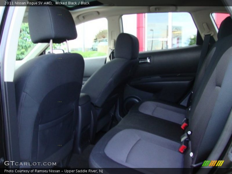 Wicked Black / Black 2011 Nissan Rogue SV AWD