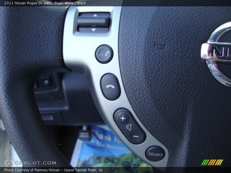 Pearl White / Black 2011 Nissan Rogue SV AWD