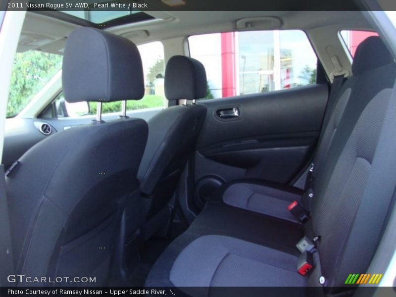 Pearl White / Black 2011 Nissan Rogue SV AWD