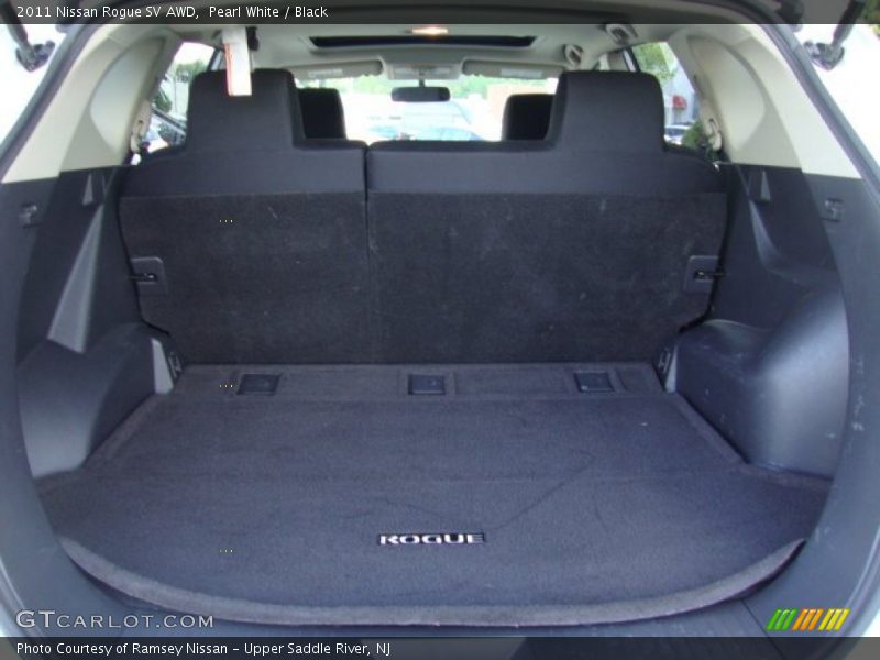 Pearl White / Black 2011 Nissan Rogue SV AWD
