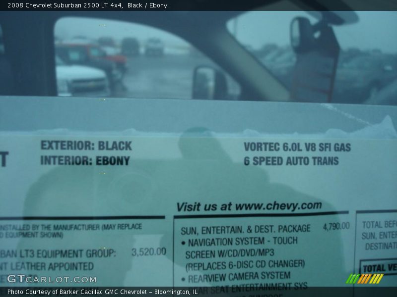 Black / Ebony 2008 Chevrolet Suburban 2500 LT 4x4