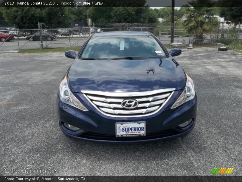 Indigo Night Blue / Gray 2013 Hyundai Sonata SE 2.0T