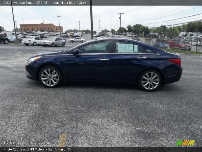 Indigo Night Blue / Gray 2013 Hyundai Sonata SE 2.0T