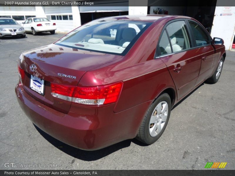 Dark Cherry Red / Beige 2007 Hyundai Sonata GLS