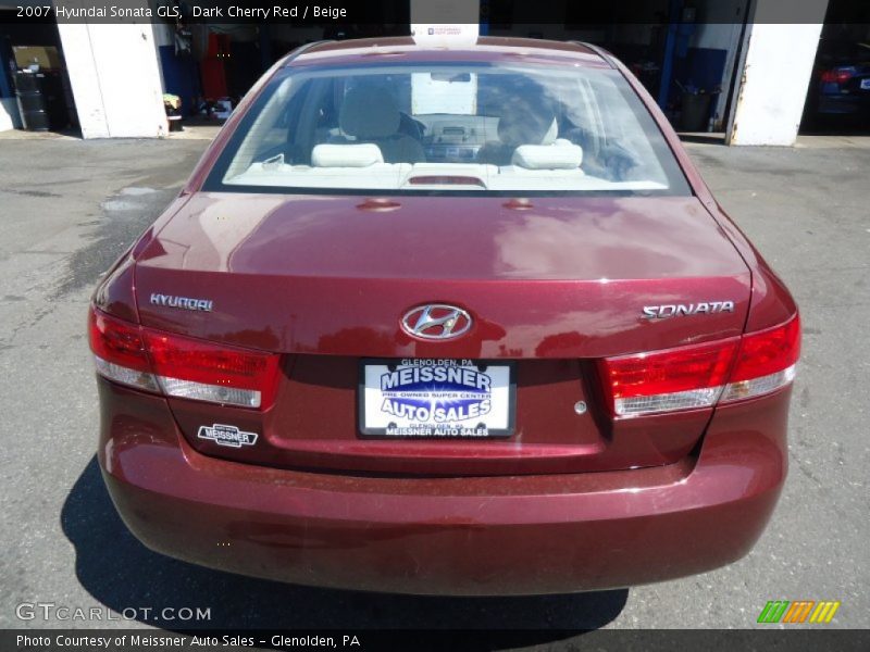 Dark Cherry Red / Beige 2007 Hyundai Sonata GLS
