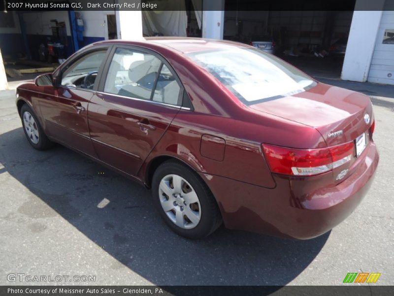 Dark Cherry Red / Beige 2007 Hyundai Sonata GLS