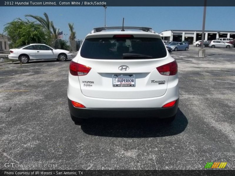 Cotton White / Black/Saddle 2012 Hyundai Tucson Limited