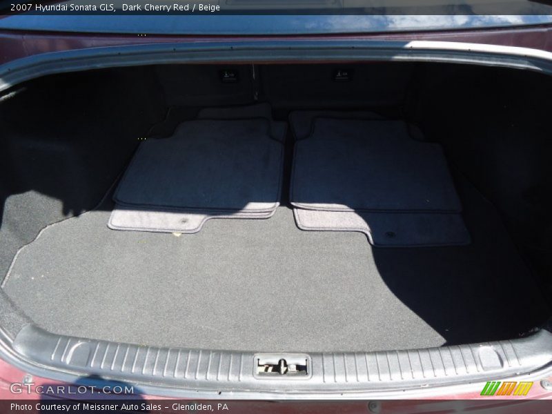 Dark Cherry Red / Beige 2007 Hyundai Sonata GLS