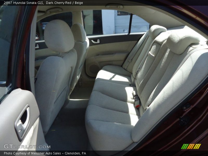 Dark Cherry Red / Beige 2007 Hyundai Sonata GLS