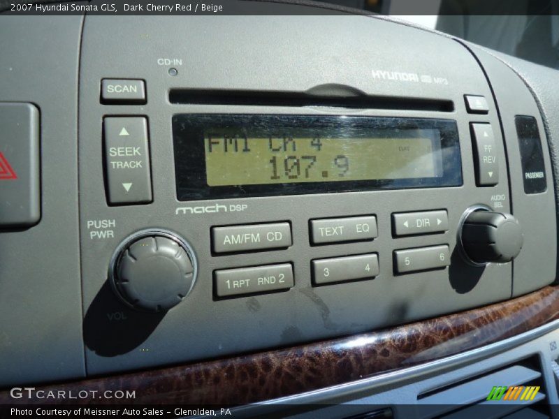 Dark Cherry Red / Beige 2007 Hyundai Sonata GLS