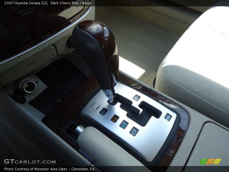 Dark Cherry Red / Beige 2007 Hyundai Sonata GLS