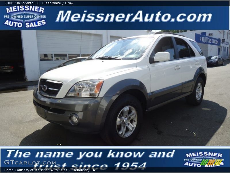 Clear White / Gray 2006 Kia Sorento EX