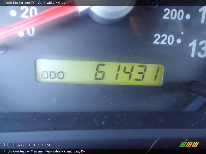 Clear White / Gray 2006 Kia Sorento EX