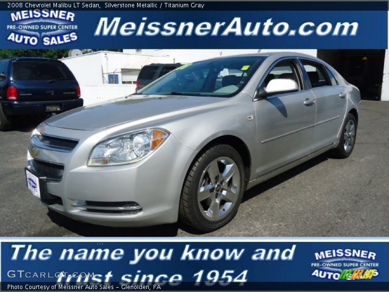 Silverstone Metallic / Titanium Gray 2008 Chevrolet Malibu LT Sedan