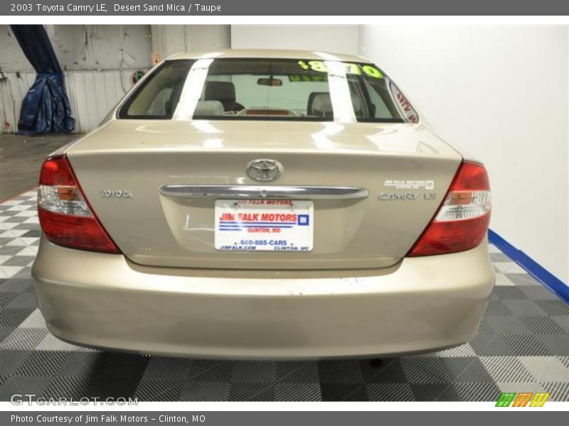 Desert Sand Mica / Taupe 2003 Toyota Camry LE