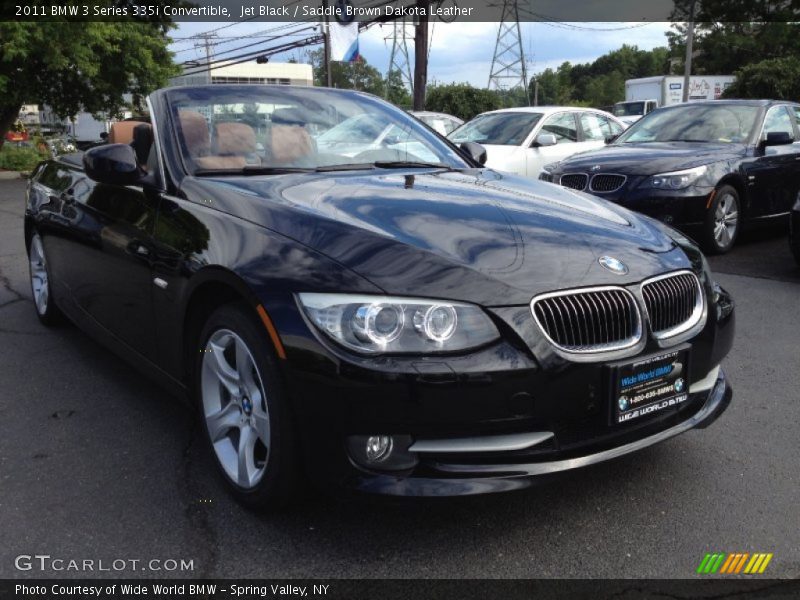 Jet Black / Saddle Brown Dakota Leather 2011 BMW 3 Series 335i Convertible