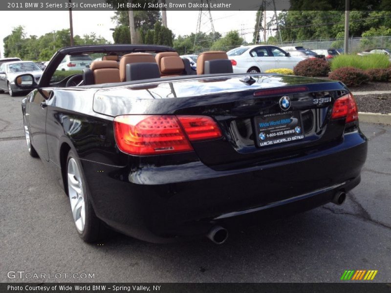 Jet Black / Saddle Brown Dakota Leather 2011 BMW 3 Series 335i Convertible
