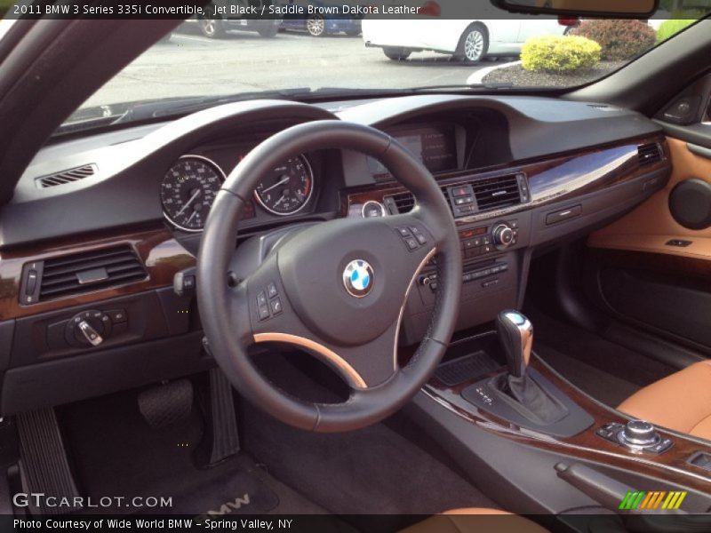 Jet Black / Saddle Brown Dakota Leather 2011 BMW 3 Series 335i Convertible