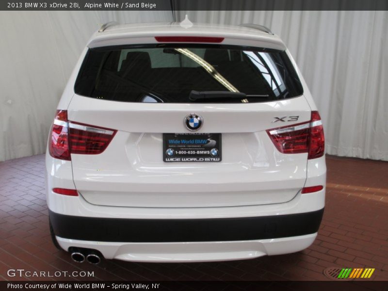 Alpine White / Sand Beige 2013 BMW X3 xDrive 28i